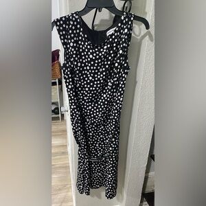 Size 12 black and white polka dot dress